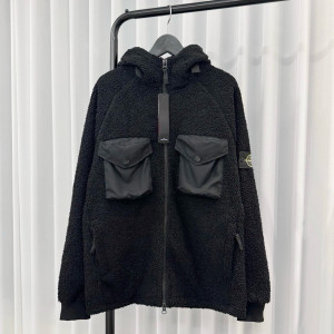 STONE ISLAND 스톤아일랜드 투포켓 플리스 후드집업