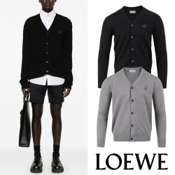 LOEWE 로에베 아나그램자수 울 가디건