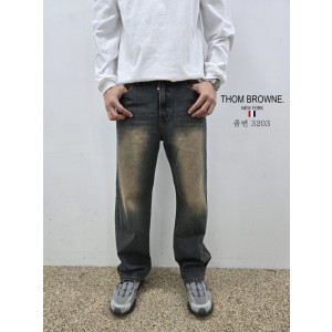 THOM BROWNE 톰브라운 세미와이드 청바지