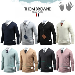 THOM BROWNE 톰브라운 캐시미어 브이넥