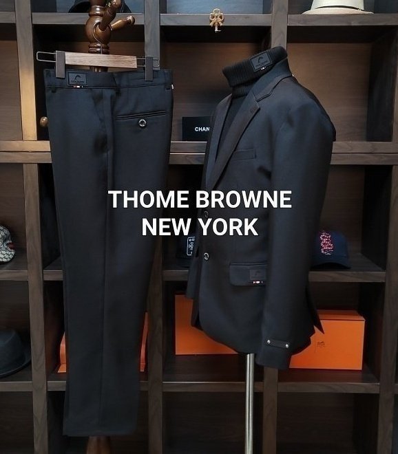 THOM BROWNE 톰브라운 블랙 모던 런던 슈트 셋트