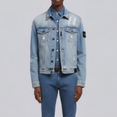 STONE ISLAND 스톤아일랜드 볼리아 스크레치 코쿤 워싱 청자켓