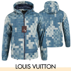 LOUIS VUITTON 루이비통 블루 체커보드 자켓
