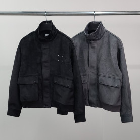 MAISON MARGIELA 메종마르지엘라 로고패치 스웨이드 자켓