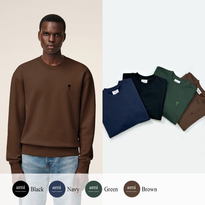 AMI 아미 드 꾀흐 까마이외 자수 맨투맨