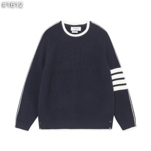 ●9월 판매 8위● THOM BROWNE 톰브라운 4바 울 배색 라운드 니트 2COLOR