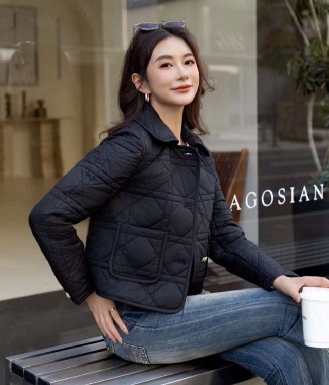 DIOR 디올 누빔 하프 자켓