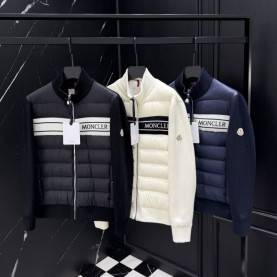 MONCLER 몽클레어 로고 다운 패딩 가디건