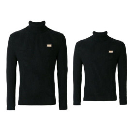 DOLCE&GABBANA 돌체앤가바나 골드 플레이트 골지 터틀넥 2COLOR