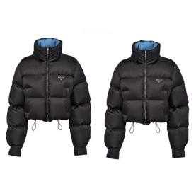 PRADA 프라다 크롭 덕다운 점퍼 오리털 패딩