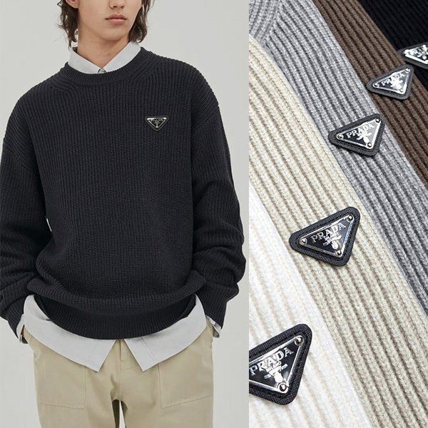 PRADA 프라다 하찌 라운드 니트