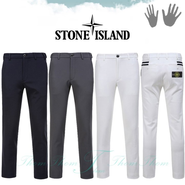 STONE ISLAND 스톤아일랜드 두줄 포켓 기모 밴딩 팬츠