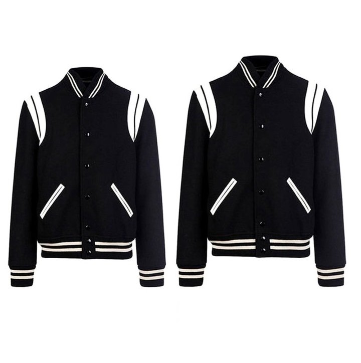 SAINT LAURENT 생로랑 스타디움 울 블루종