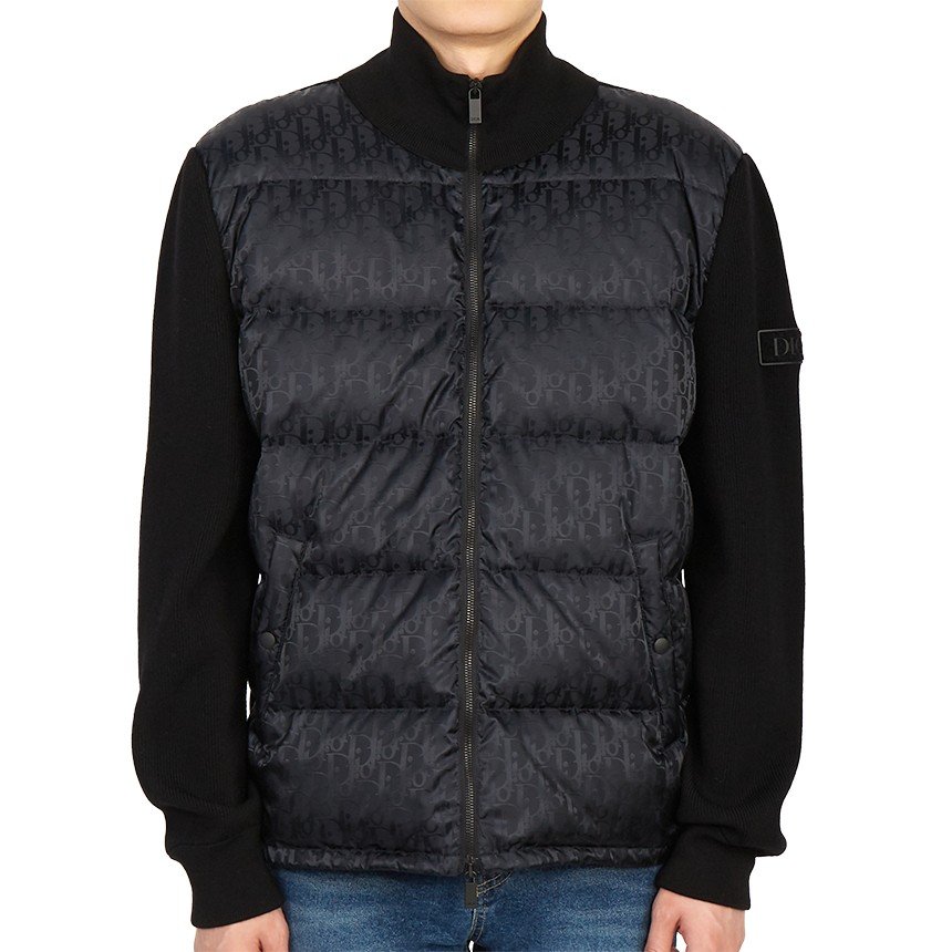  DIOR 디올 오블리크 자카드 패딩 집업 울 가디건 2COLOR