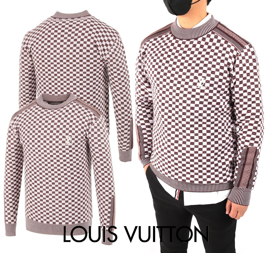 LOUIS VUITTON 루이비통 다미 자수 캐시미어 니트