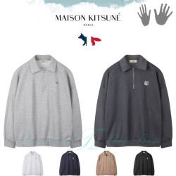 MAISON KITSUNE 메종키츠네 오버핏 지퍼 기모 카라