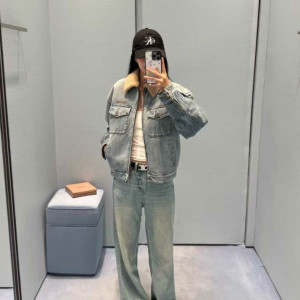 MIUMIU 미우미우 램스울 데님 자켓