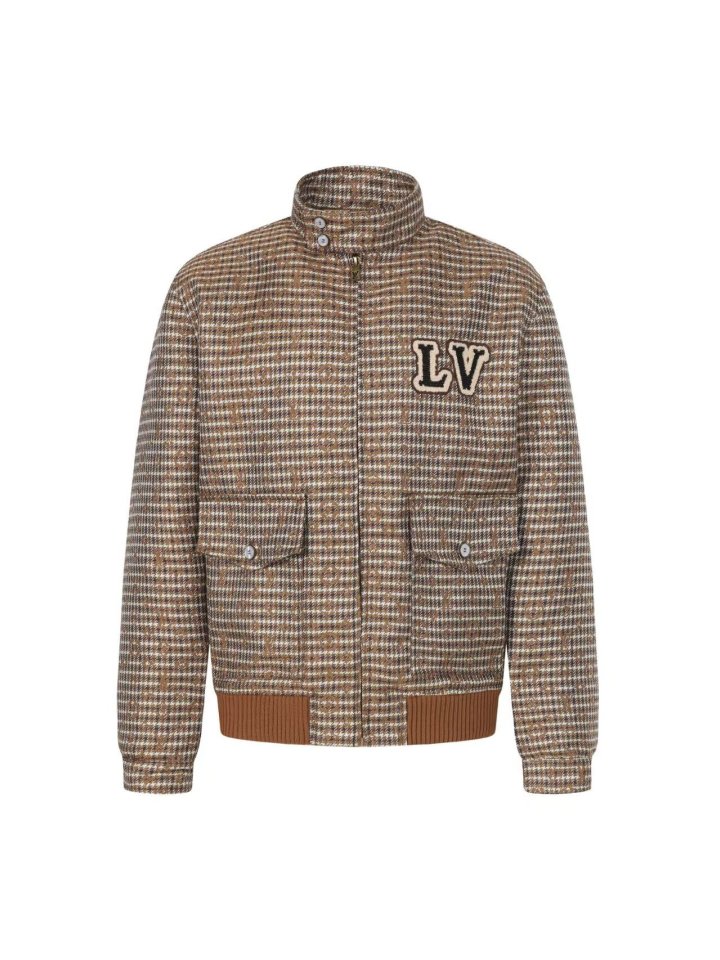 LOUIS VUITTON 루이비통 모노그램 울 해링턴 블루종 자켓