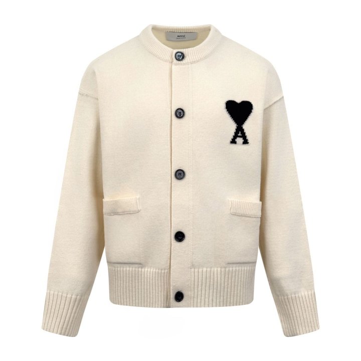 ●11월 판매 13위● AMI 아미 하트 메리노 울 라운드 가디건 2COLOR