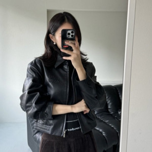 MIUMIU 미우미우 나파 레더 자켓