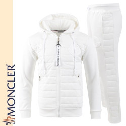 MONCLER 몽클레어 화이트 빅 패치 패딩 집업 셋업