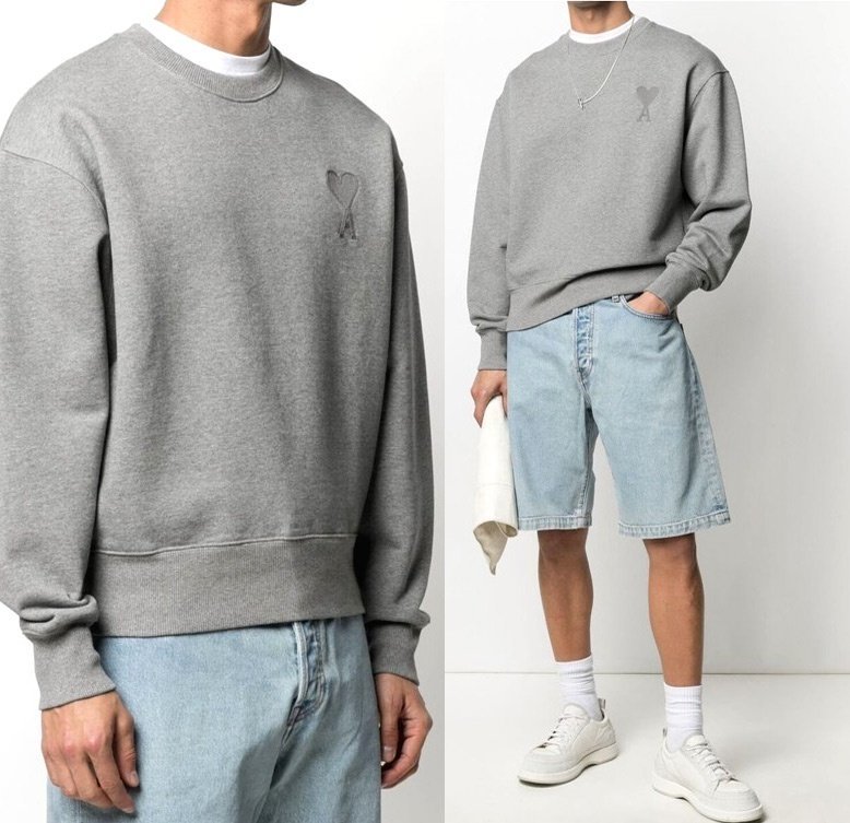 AMI 아미 체인 빅패치 맨투맨