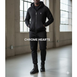 CHROME HEARTS 크롬하츠 크로스 메탈스터드 네오플렌 집업 셋트