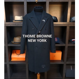 THOM BROWNE 톰브라운 삼선 시그니쳐 마인드 더블 코트