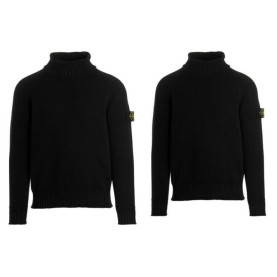 STONE ISLAND 스톤아일랜드 패치 커플 울 니트 터틀넥