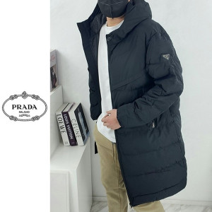 PRADA 프라다 삼각 로고 롱패딩