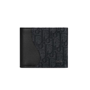 ●디올 오블리크 자카드 새들 컴팩트 반지갑●