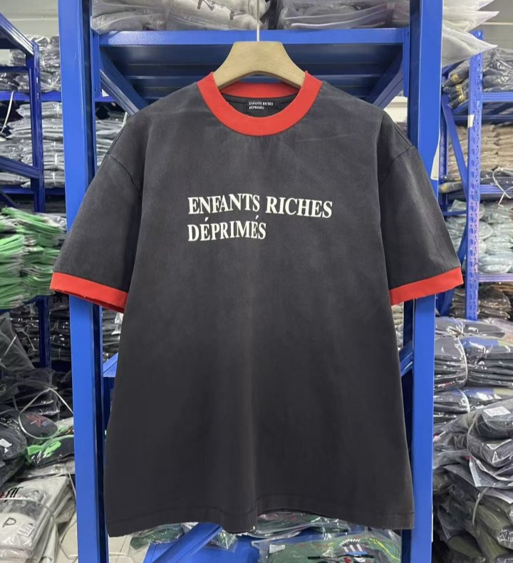 ENFANTS RICHES DÉPRIMÉS 앙팡리쉬데프리메 3708 클래식 로고 구제 워싱 링거 반팔