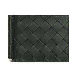 ●실사● 보테가 베네타  인트레치아토 빌 클립 지갑 다크 그린