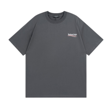 BALENCIAGA 발렌시아가 2336 크랙 웨이브 로고 구제 워싱 반팔