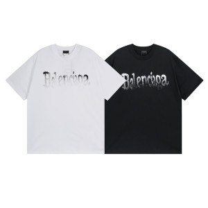 BALENCIAGA 발렌시아가 23128 펜슬 그라데이션 로고 반팔