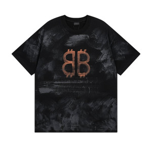 BALENCIAGA 발렌시아가 2356 BB 크립토 구제 워싱 반팔