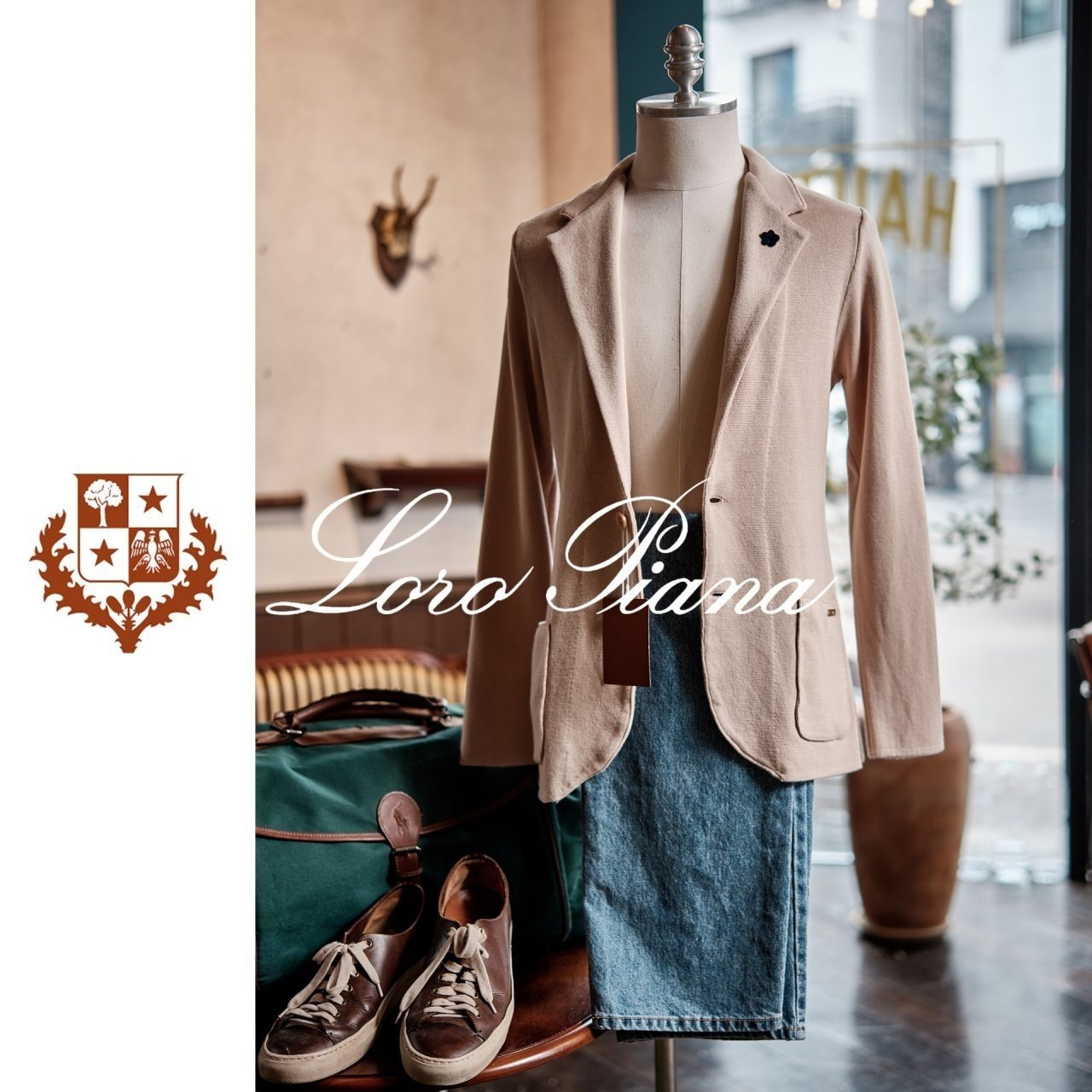 LOROPIANA 로로피아나 브레스티드 니트 자켓 2COLOR