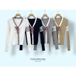 THOM BROWNE 톰브라운 브로치 가디건