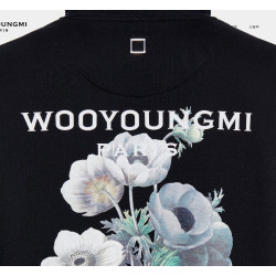 WOOYOUNGMI 우영미 블랙 플라워백로고 맨투맨