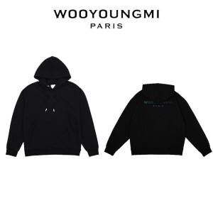 WOOYOUNGMI 우영미 그라데이션 엠보싱 백로고 후드