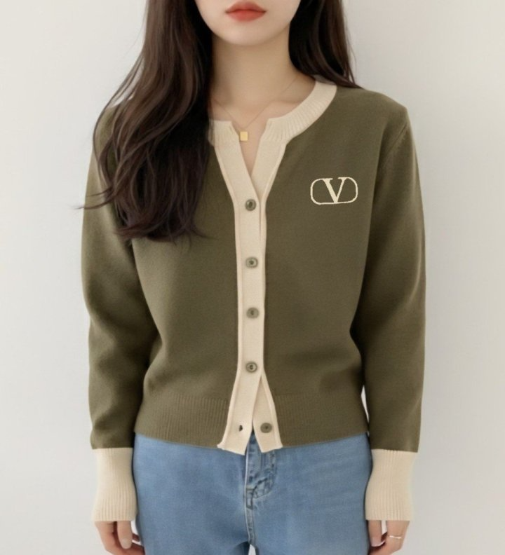 VALENTINO 발렌티노 배색 포인트 니트 가디건 (V3387)