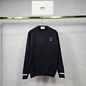 AMI 아미 엠보 배색 니트 2COLOR