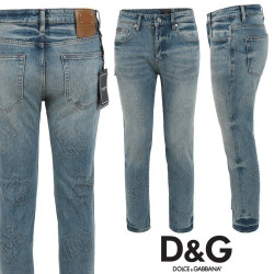 DOLCE & GABBANA 돌체앤가바나 스크래치 전판 로고 슬림 일자진