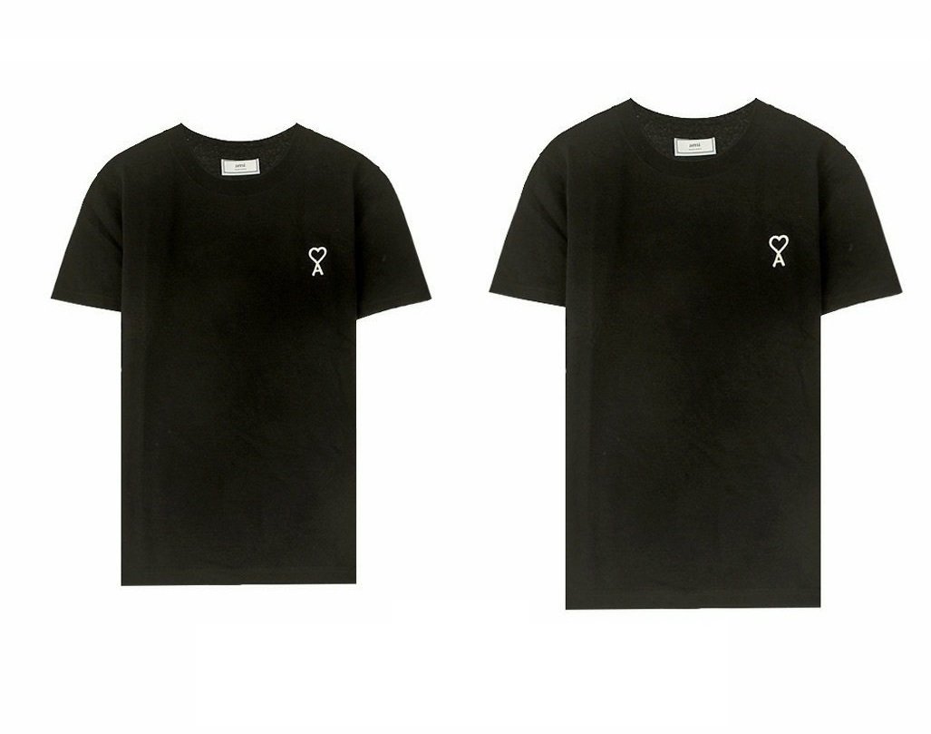 AMI 아미 체인스티치 커플 반팔티