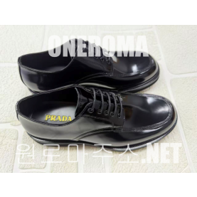 김*일 고객님 프라다 브러시드 레더 더비 슈즈 블랙