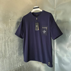 FENDI 펜디 로고 지퍼 포켓 티셔츠 2COLOR