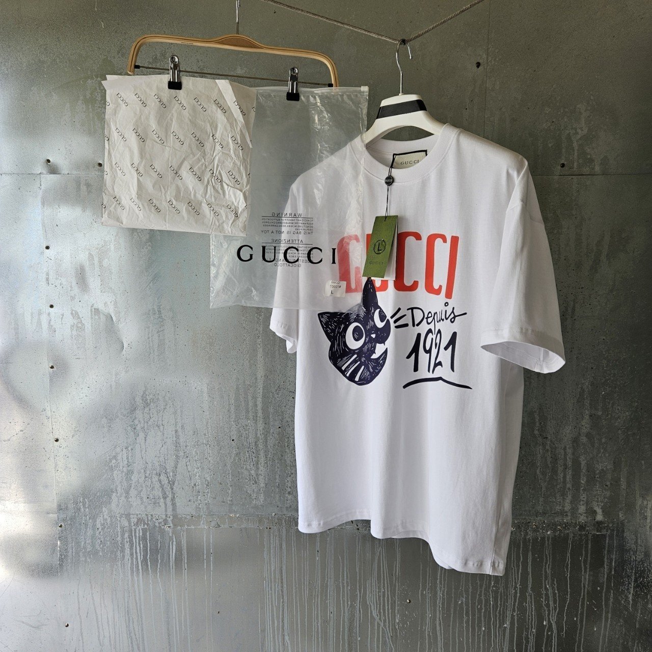 GUCCI 구찌 1921 캣 티셔츠