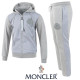 MONCLER 몽클레어 그레이 빅로고 우븐 후드집업 셋업