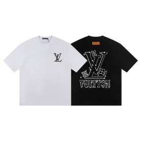 LOUIS VUITTON 루이비통 6520 스티치 시그니처 로고 반팔