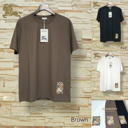 BURBERRY 버버리 사각체크 라운드 반팔